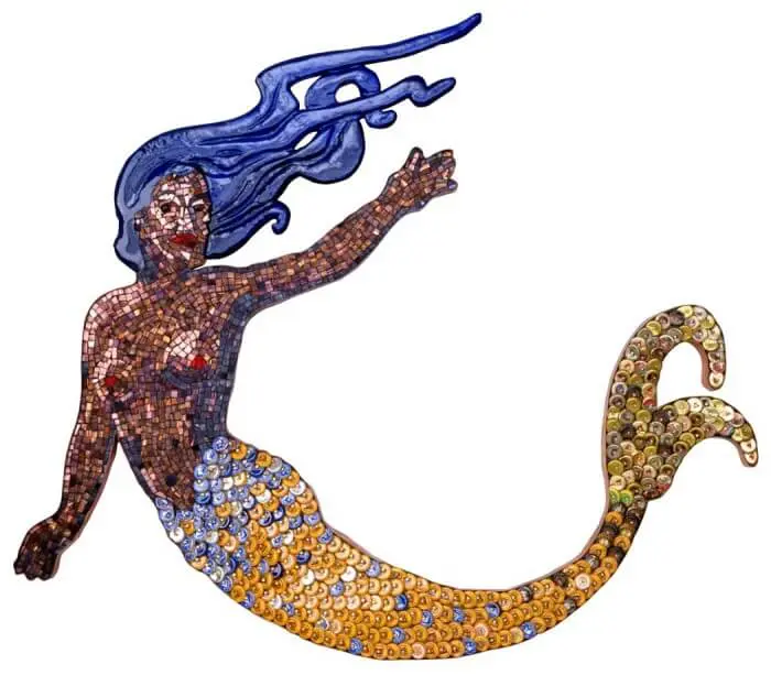 Mermaid Bottle Cap Art