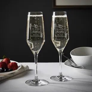 Custom Champagne Flutes - HomeWetBar