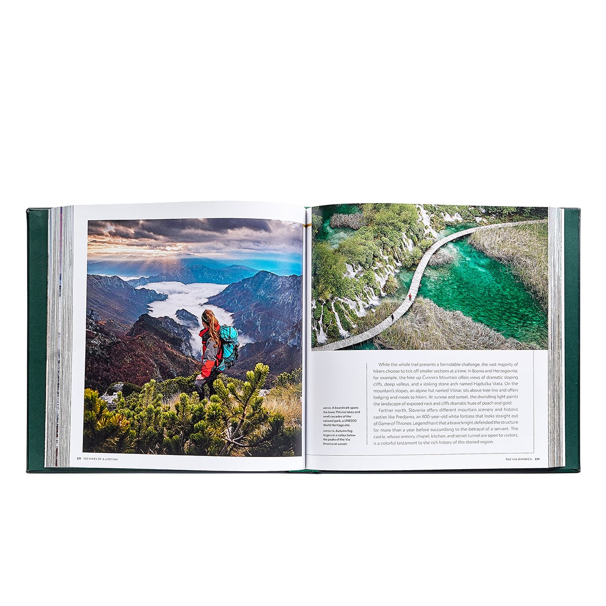 100 Hikes of a Lifetime, Personalized Leather Bound Book