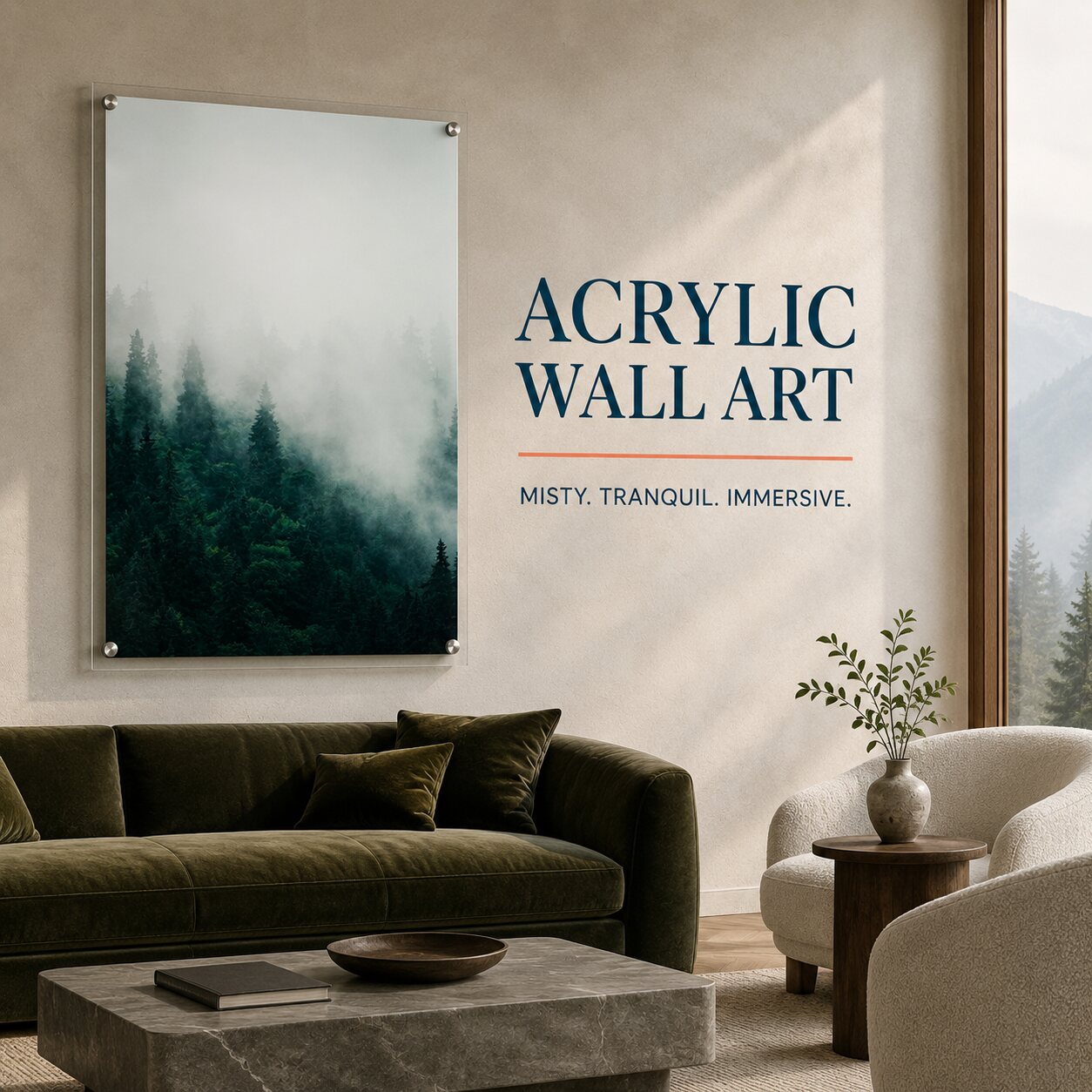 Forest on Mute Acrylic Wall Art Print