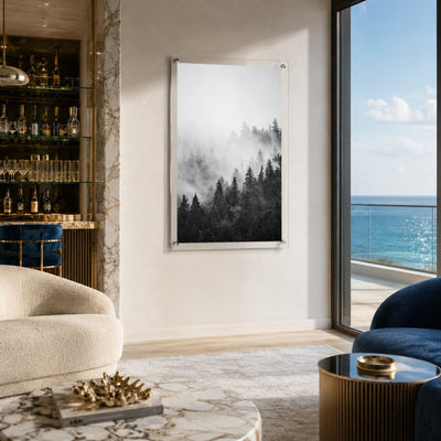 Pine & Seek Black & White Acrylic Wall Art Print
