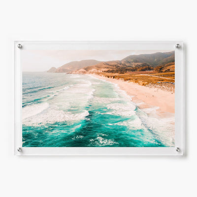 Pacific Pastels acrylic wall art in 36x24-inch size with ocean wave view
