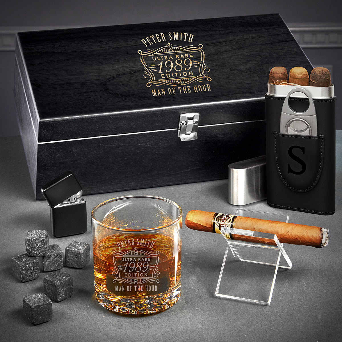 Black Cigar Flask Gift