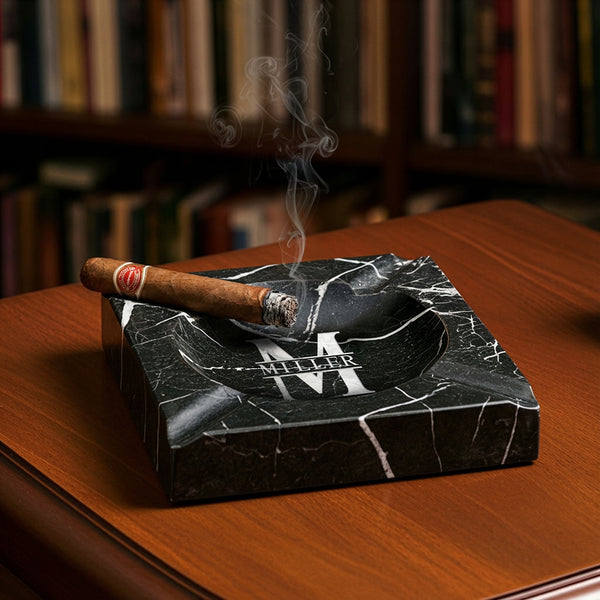 Engraved Marble Cigar Ashtray