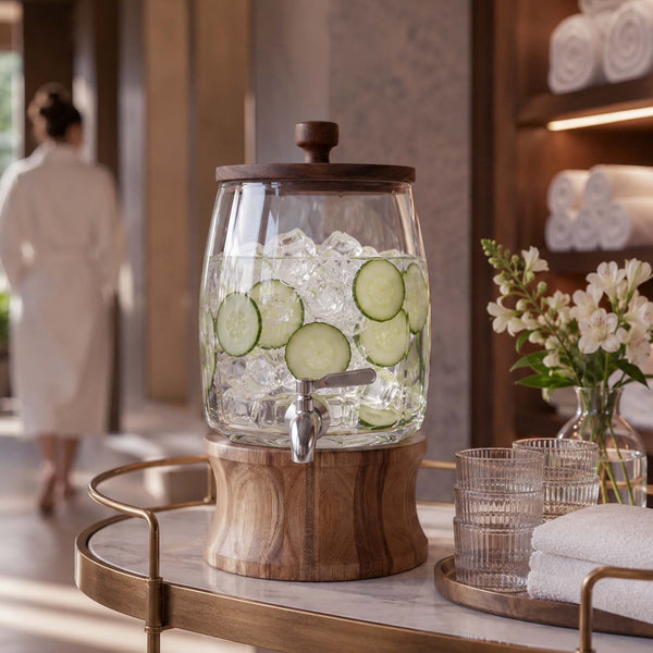 Bellmere Wood & Glass Drink Dispenser
