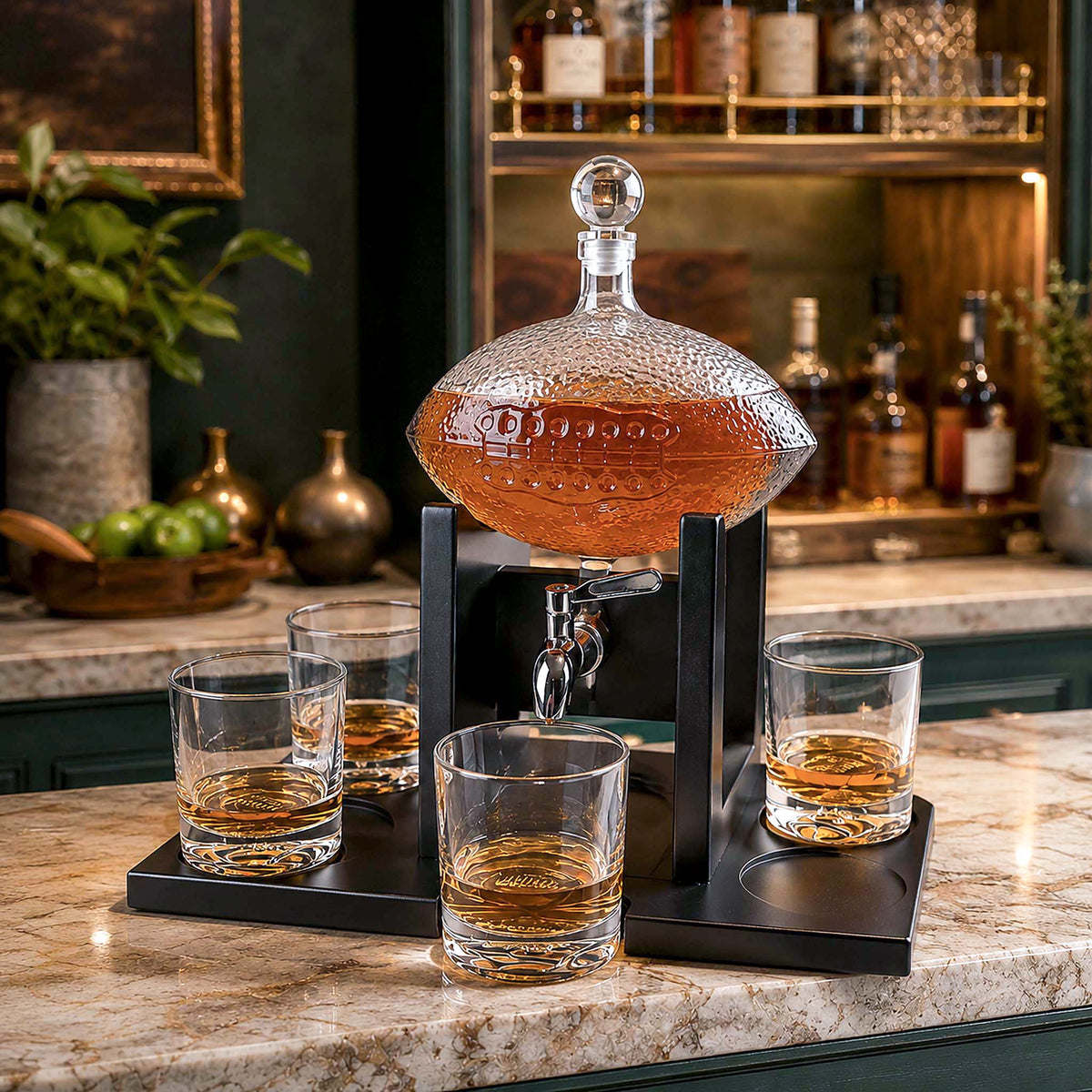 Football Whiskey Decanter Set