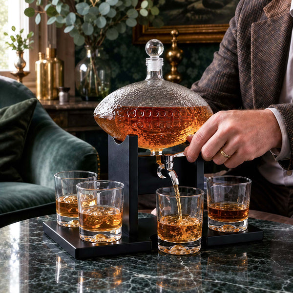 Football Whiskey Decanter Set