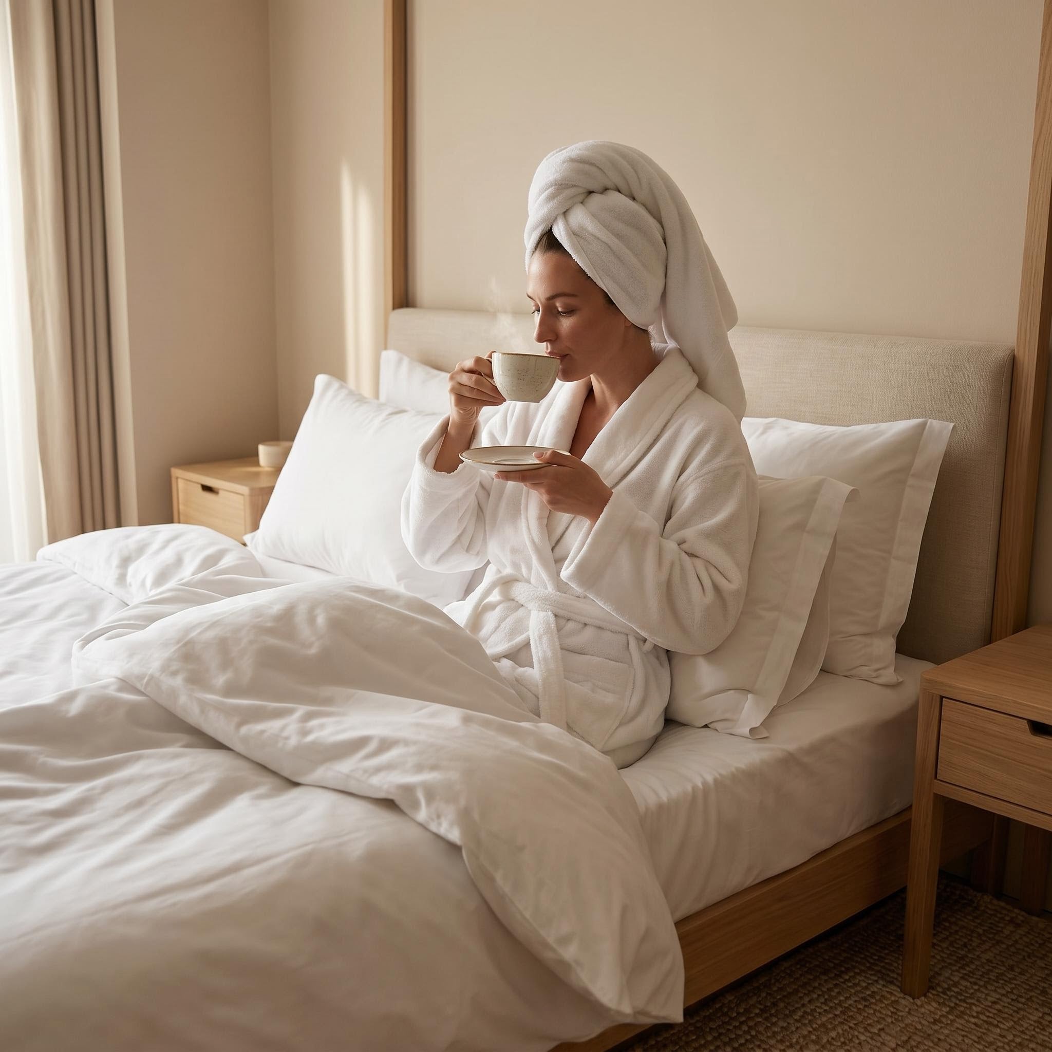 Personalized Rivera 100% Turkish Cotton Bath Robe - White