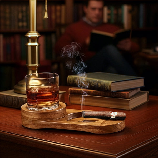 Engraved Wood Ashtray