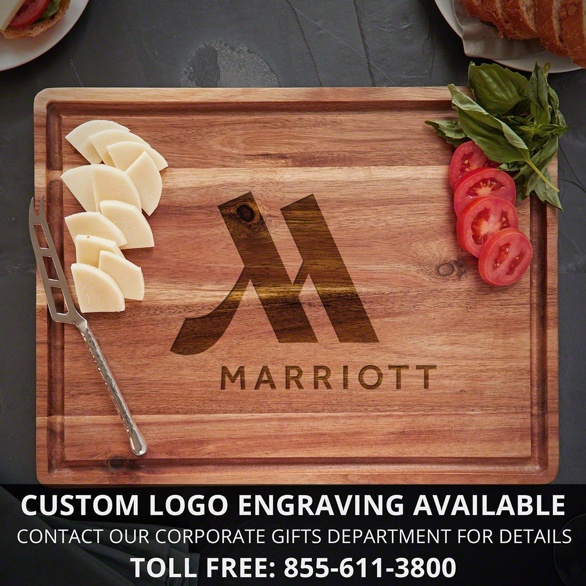 Acacia Personalized Cutting Board (1.5in Thick)