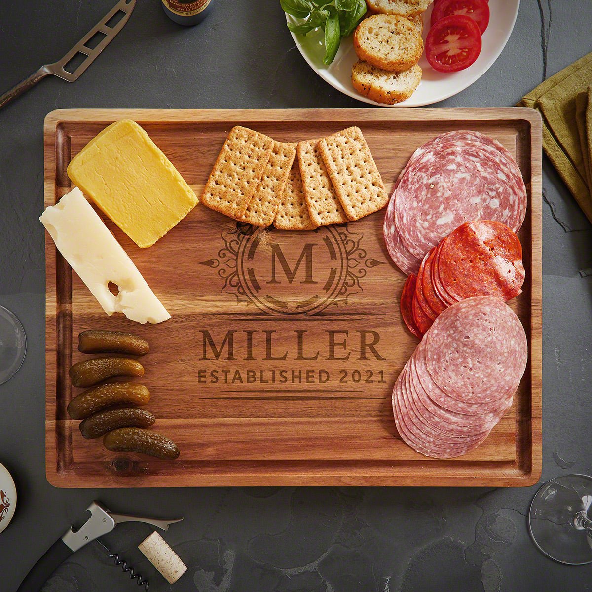 Acacia Personalized Cutting Board (1.5in Thick)