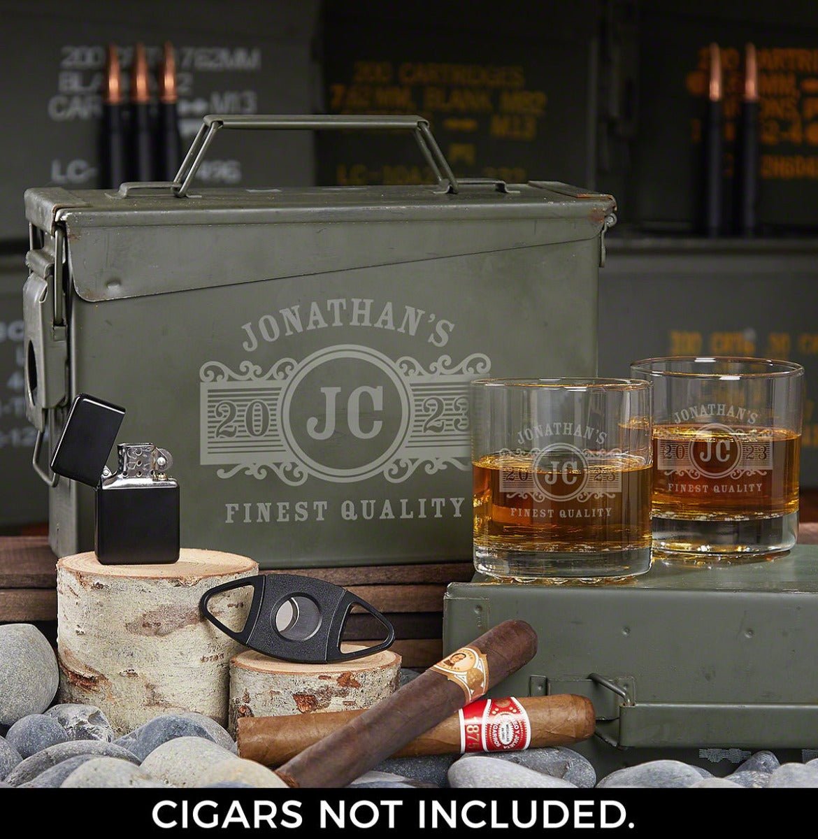 All the Vices Custom Gift Set for Men in Ammo Can