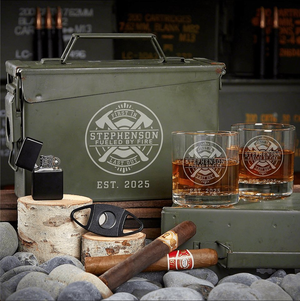 All The Vices Customized Ammo Can Set of Firefighter Gifts
