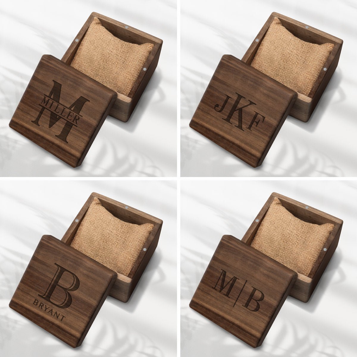 Alton Personalized Wooden Single Watch Box - Walnut
