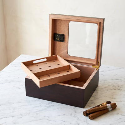 Aurelio Cigar Humidor Box w/ Digital Hygrometer