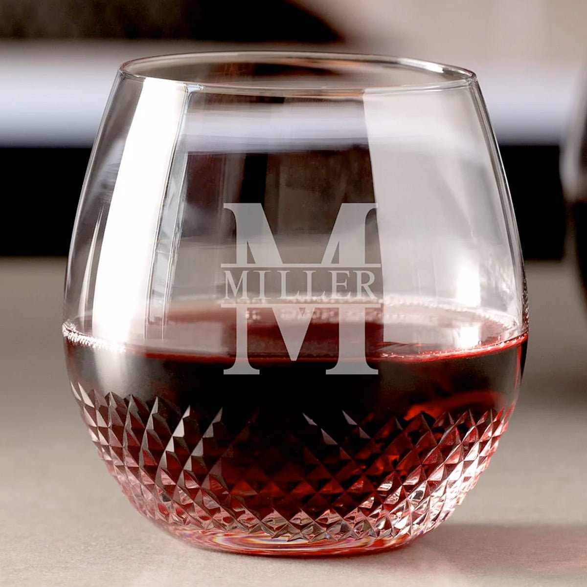 Avignon Custom Crystal Wine Glass Stemless Wine Lover Gift