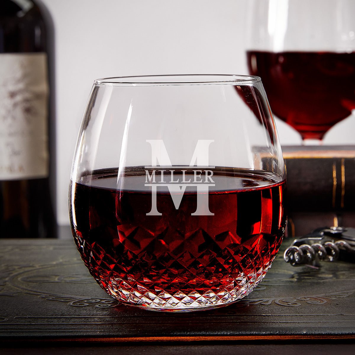 Avignon Custom Crystal Wine Glass Stemless, Set of 2