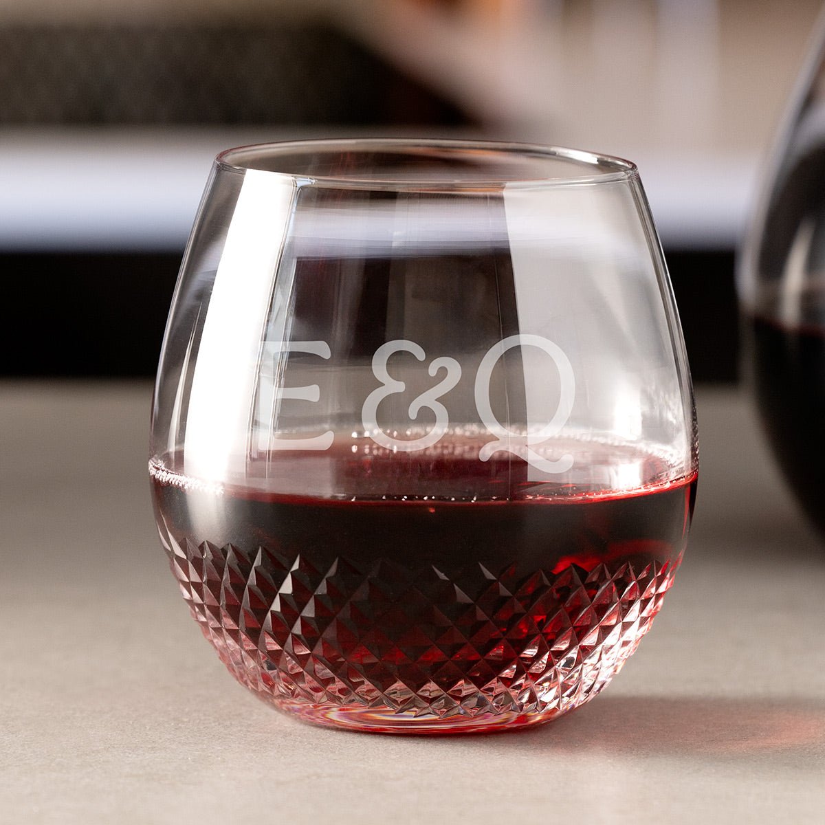 Avignon Custom Crystal Wine Glass Stemless, Set of 2