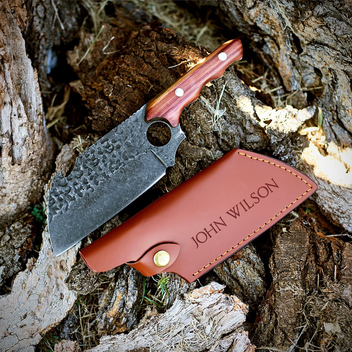 Be Bold Personalized Meat Cleaver Knife w Bottle Opener