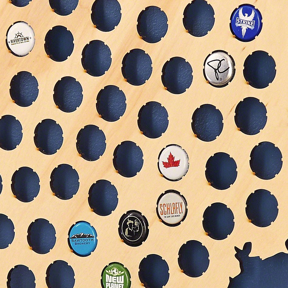 Beer Cap Map of USA, Large