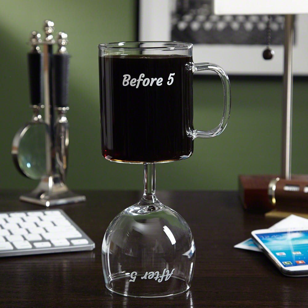 Before & After 5 Coffee Mug and Wine Glass