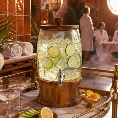 Bellmere Wood & Glass Drink Dispenser
