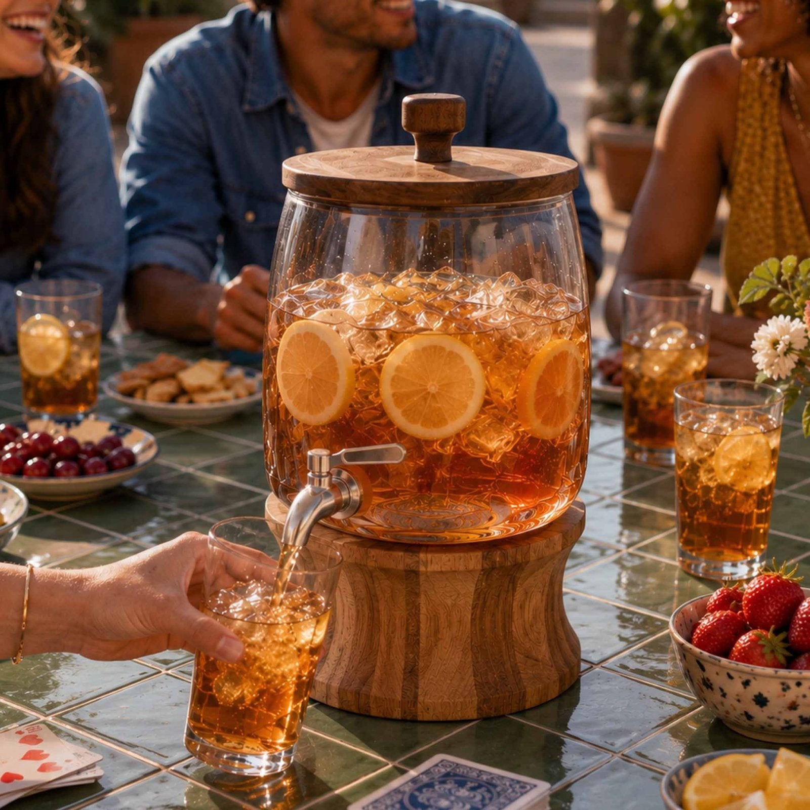 Bellmere Wood & Glass Drink Dispenser