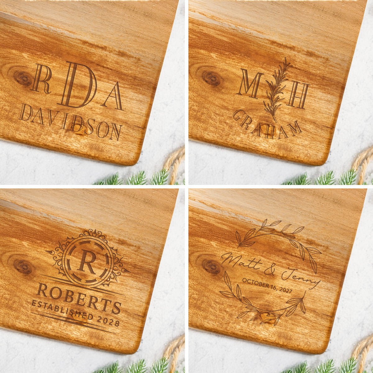 Belmont Large Charcuterie Board - Artisan White and Gold Resin