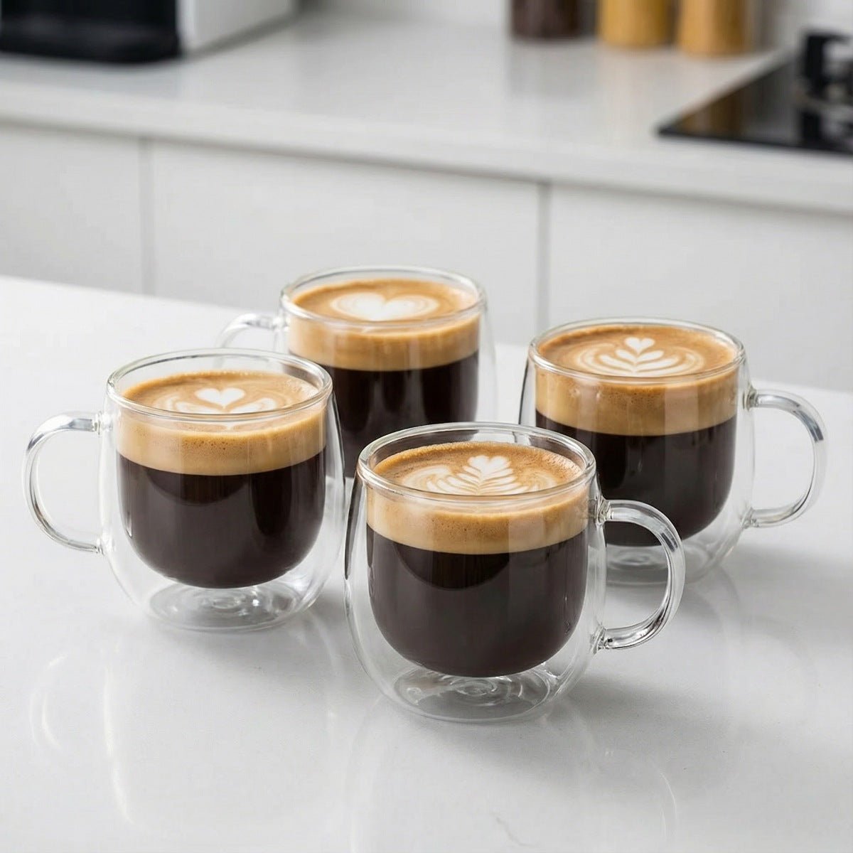 Benson Double Wall Glass Coffee Mugs