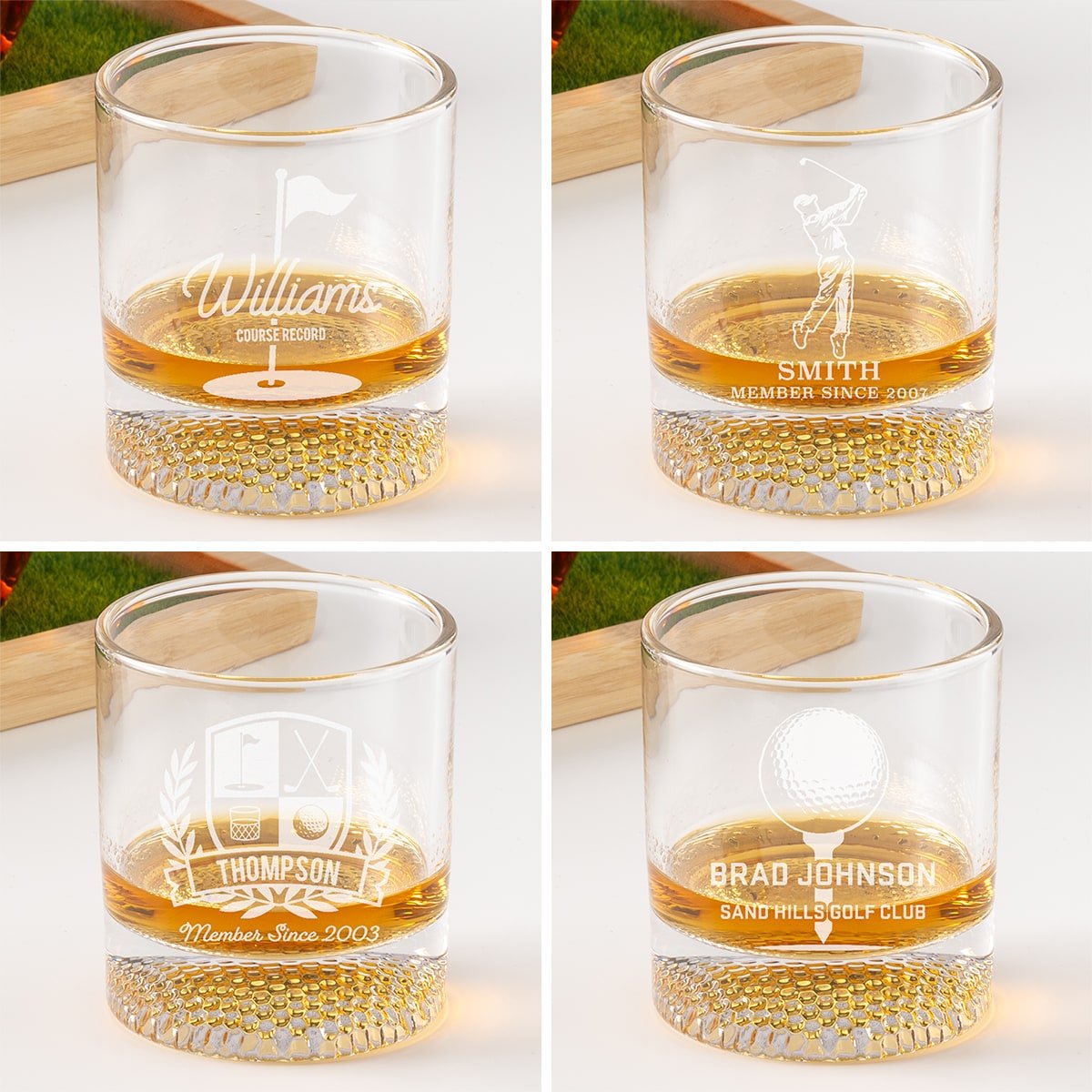 Birdie & Bourbon Golf Club Decanter & Whiskey Glasses