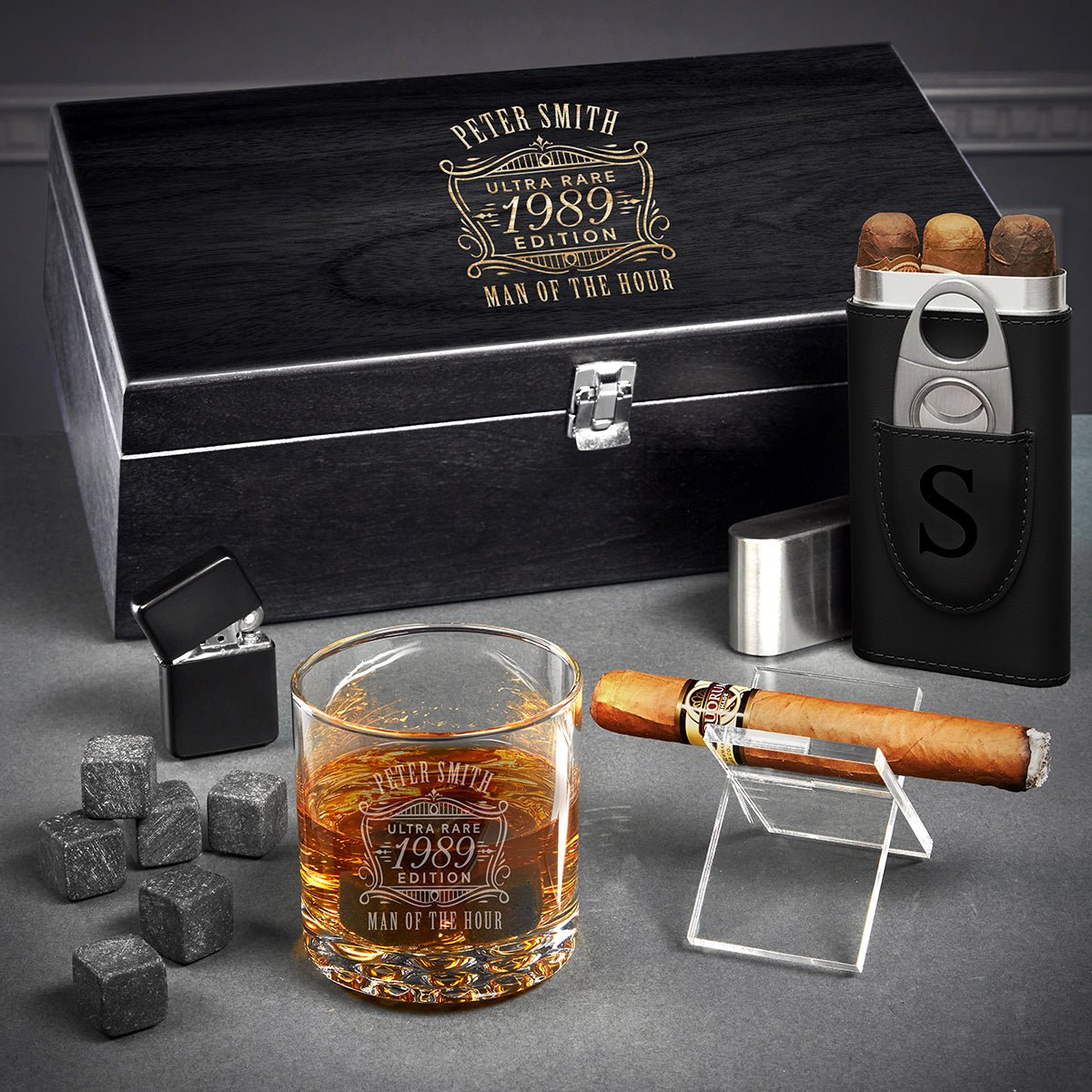 Black Cigar Flask Gift