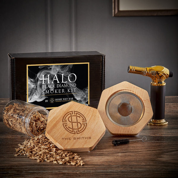 Black Diamond Engraved Cocktail Smoker - 5pc Set