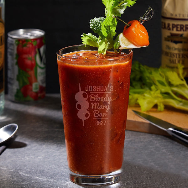 Bloody Mary Bar Personalized Pint Glass