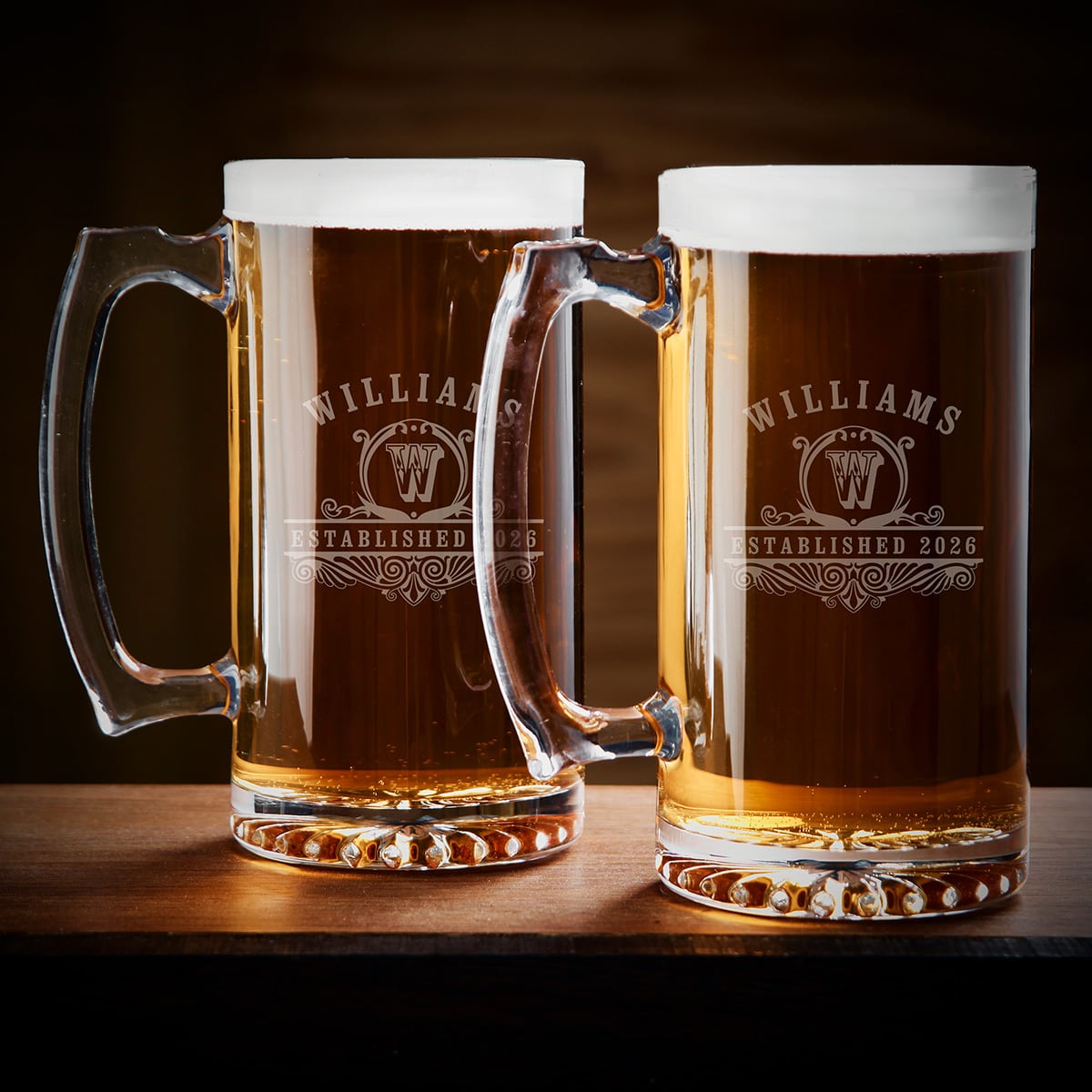 Bosworth Custom Beer Mugs, Set of 2