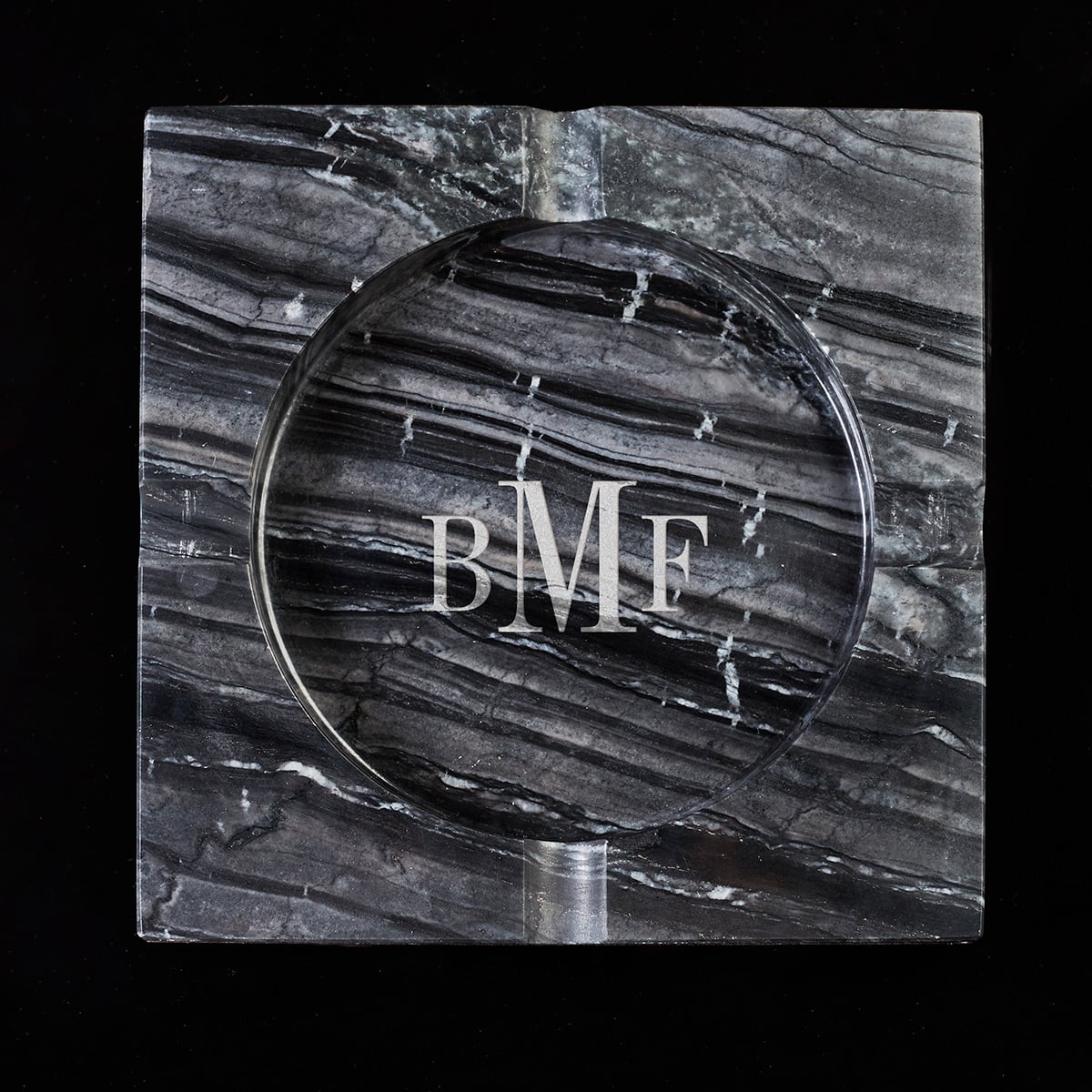 Bradford Large Cigar Ashtray - Black Marble