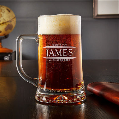 Brewmaster Personalized Groomsman Gift Beer Mug