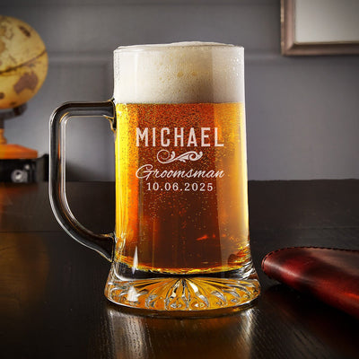 Brewmaster Personalized Groomsman Gift Beer Mug