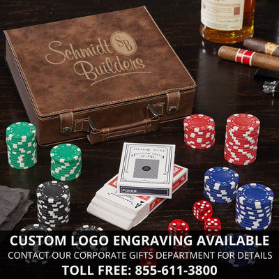 Brown Custom Poker Set