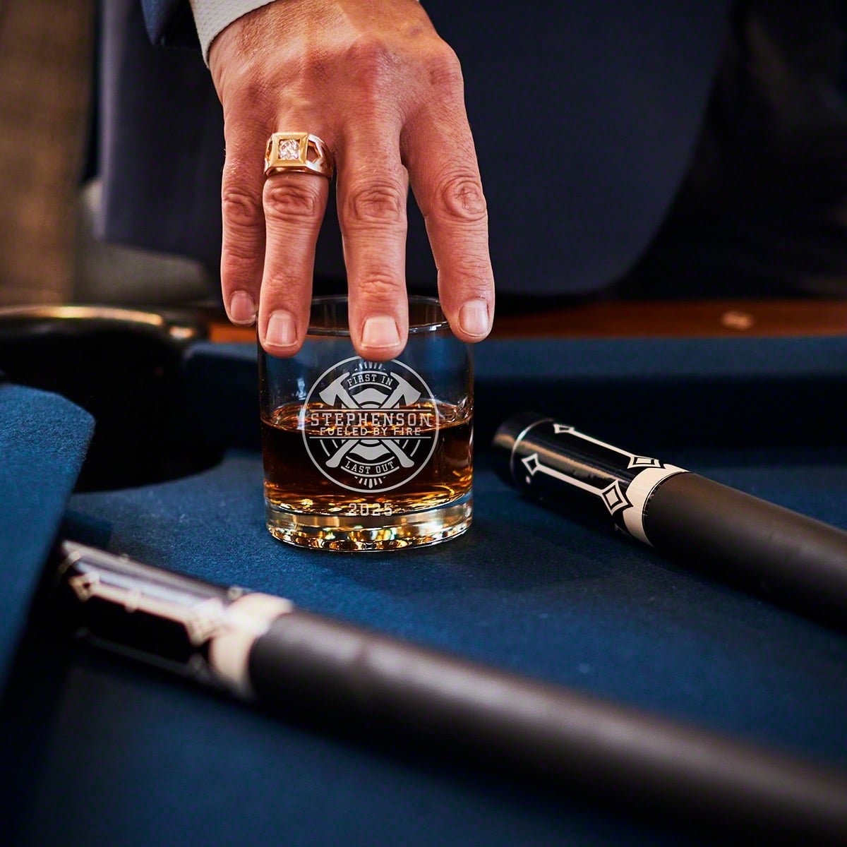 Buckman Glass Personalized Firefighter Gift