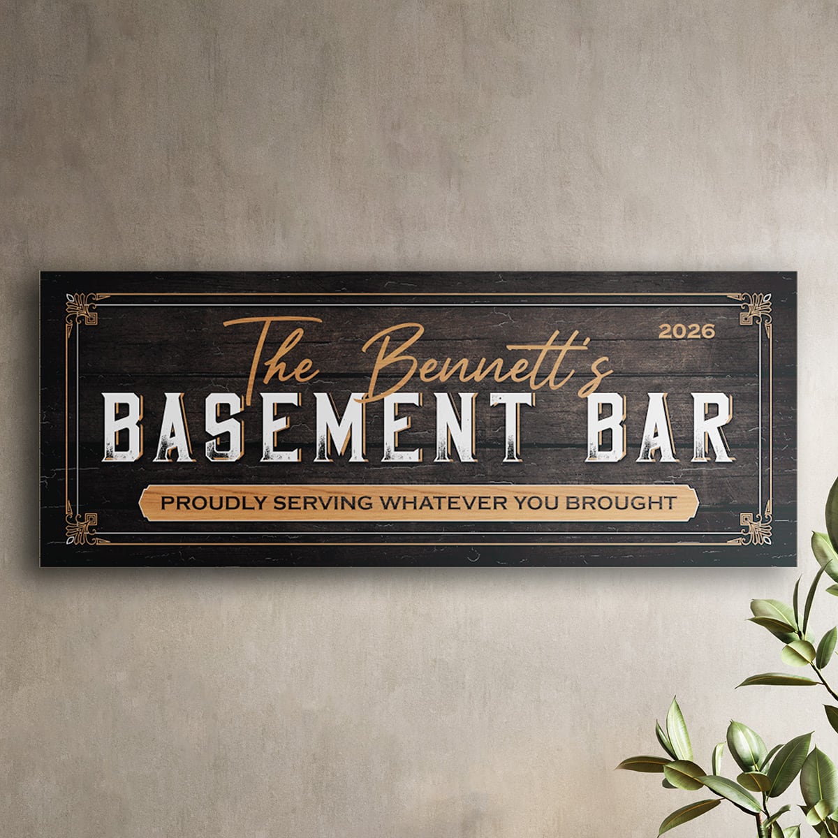 BYO Basement Bar Sign - Custom Bar Sign