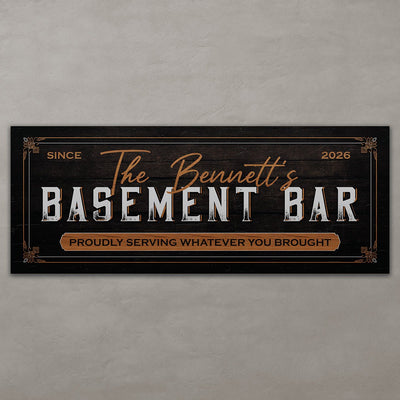 BYO Basement Bar Sign - Custom Bar Sign