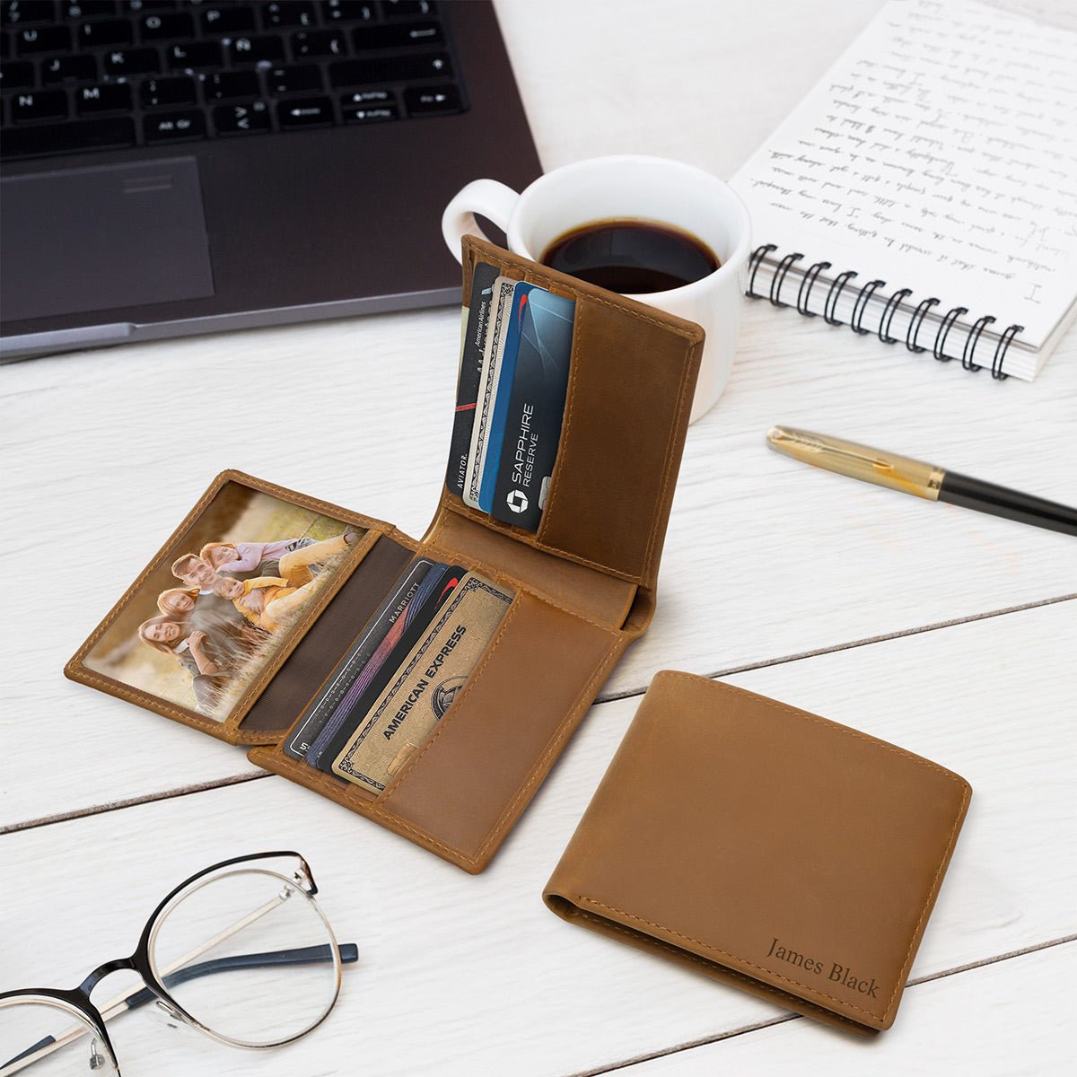 Callister Personalized Leather RFID Blocking Wallet