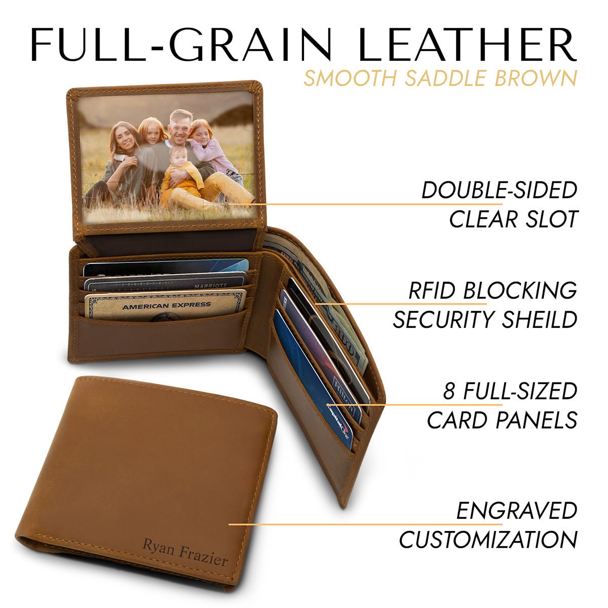 Callister Personalized Leather RFID Blocking Wallet