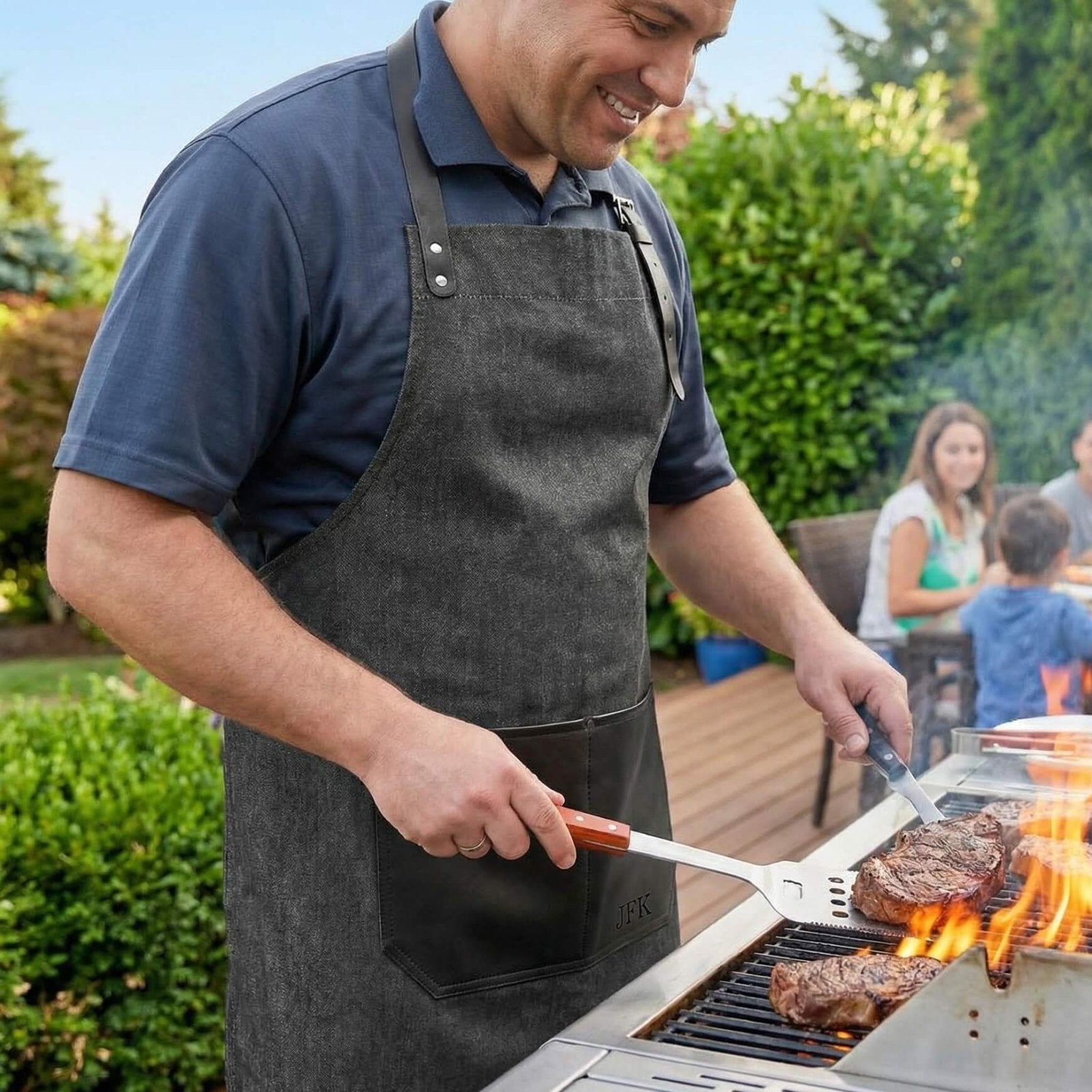 Cedar Grove Chef Apron with Pockets for Cooking & Grilling - Pro Grade