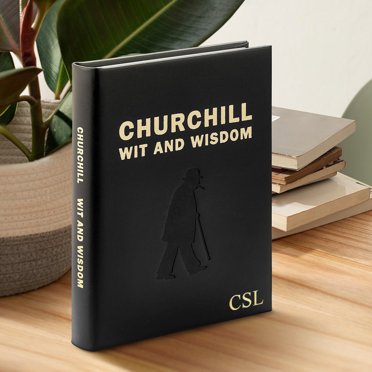 Churchill Wit and Wisdom Coffee Table Book, Leather Bound