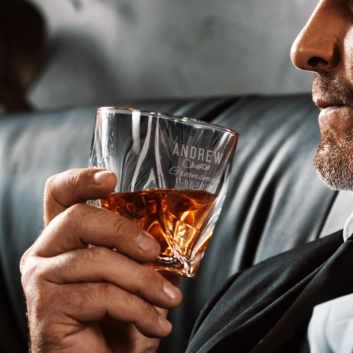 Classic Groomsman Engraved Twist Whiskey Groomsman Gift