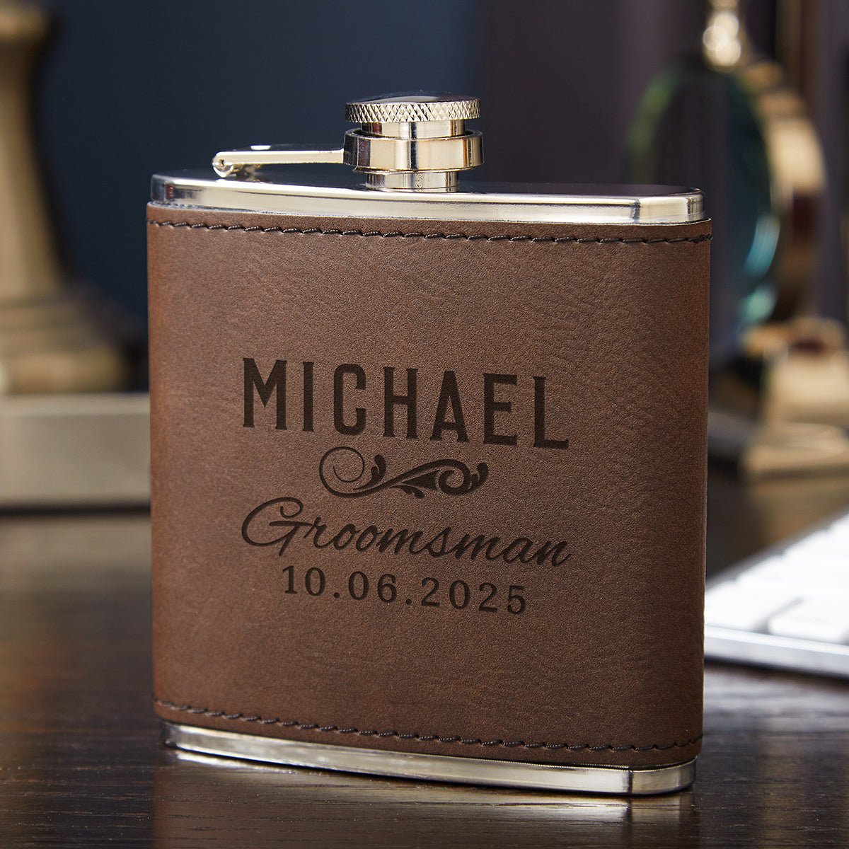 Classic Groomsman Large Wooden Box Men's Gift Set