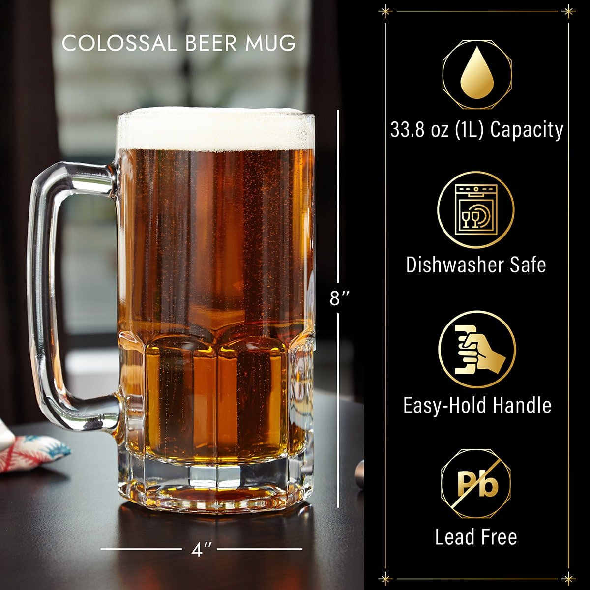 Colossal Personalized Beer Mug