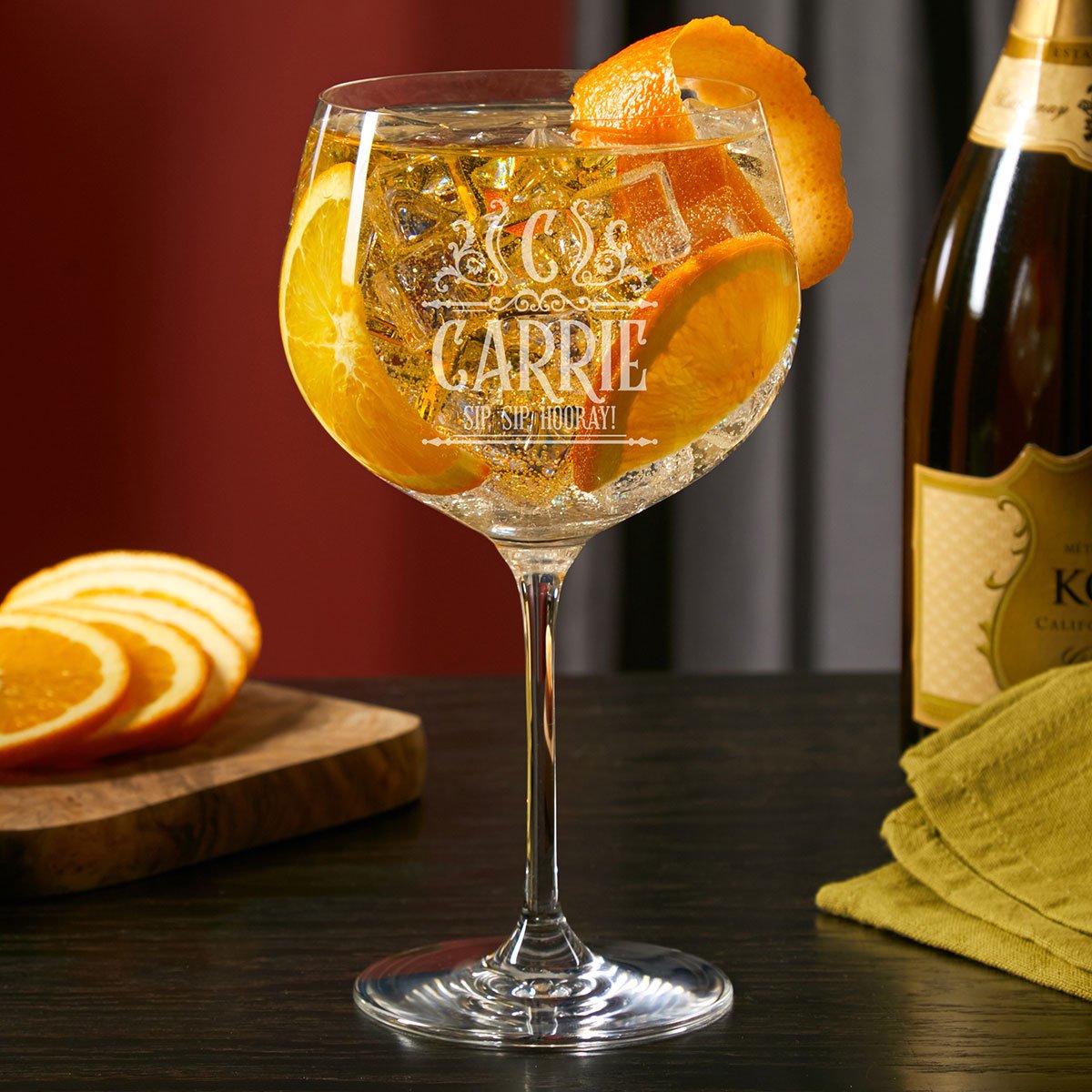 Custom Balloon Gin and Tonic Glasses Set of 2