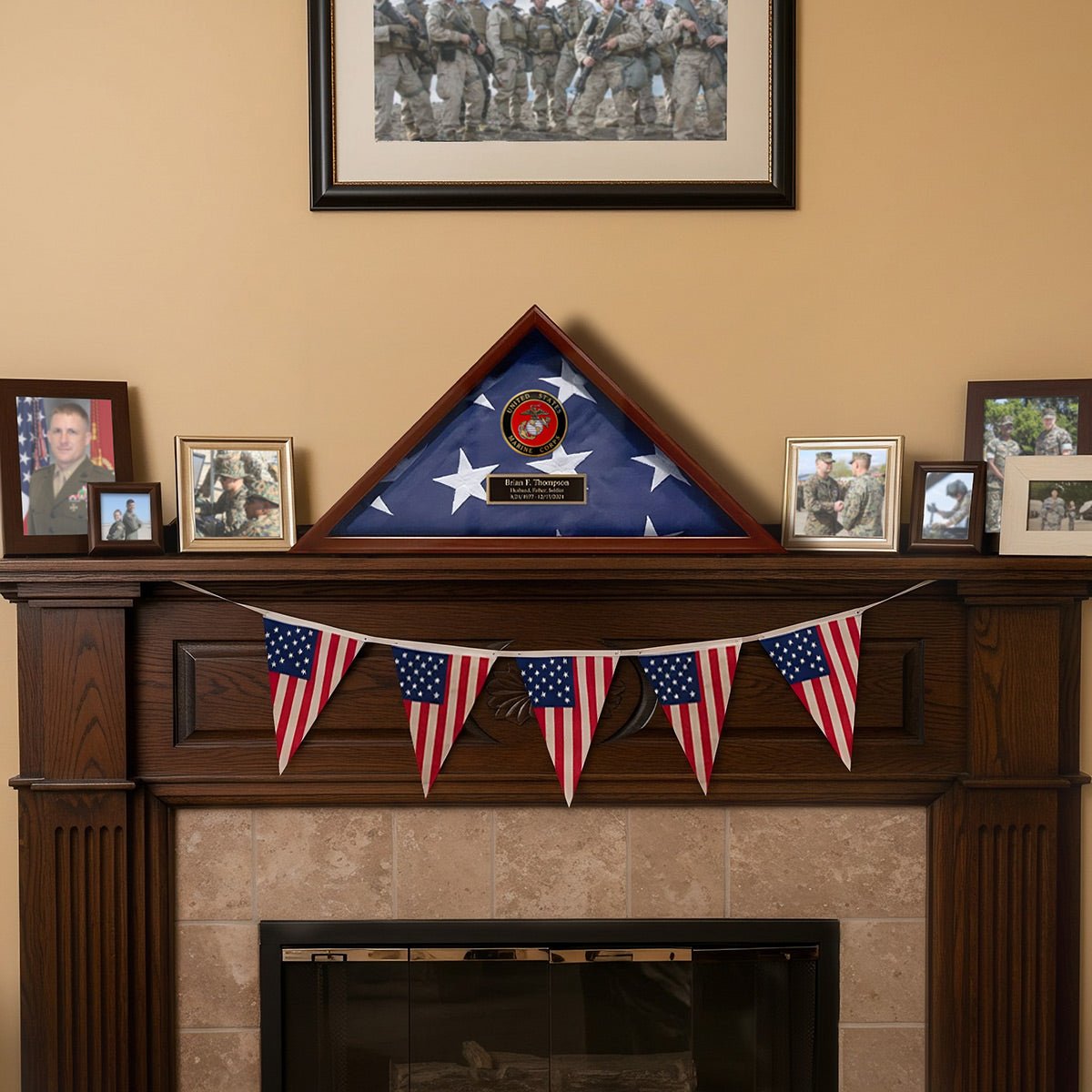 Custom Cherry Flag Case US Marine Corps Gift - Made in USA